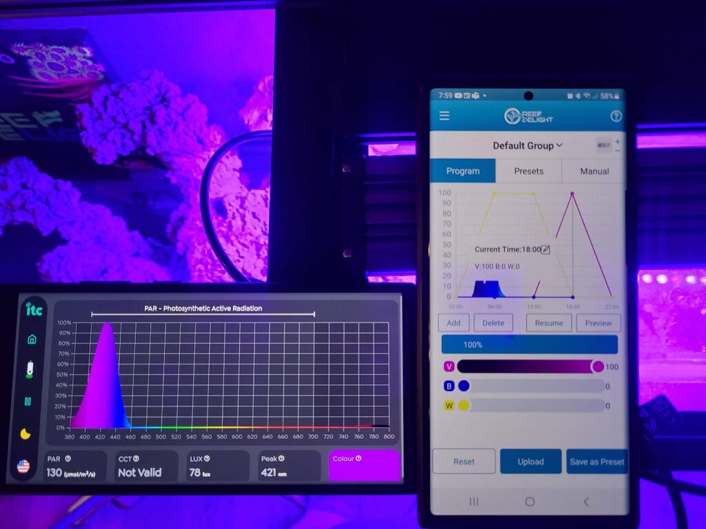 UltraBARs Violet Channel Spectrum